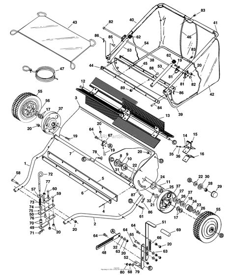 husqvarna  lawn sweeper     parts diagram  repair parts