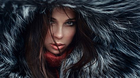 Wallpaper Id 180725 Hood Model George Chernyadev Woman Winter