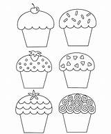 Cupcake Coloring Pages Template Muffin Printable Birthday Cupcakes Happy Cup Cake Kids Color Embroidery Sheets Kleurplaat Clipart B059 Drawing Sweet sketch template