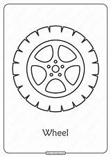 Wheel Coloring Car Printable Pdf Wheels Pages Drawing Worksheet Templates Cars Outline Truck Whatsapp Tweet Email Rims Tires sketch template