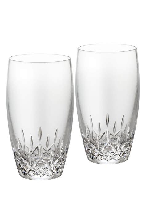 waterford lismore essence lead crystal highball glasses set of 2