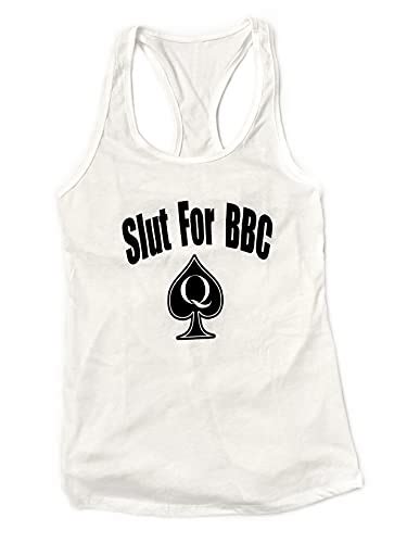 Slut For Bbc Shirt With Queen Of Spade Symbol For Qos White Black