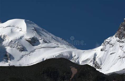 mountain pass stock image image  backpacker glacier