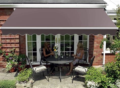 westwood garden patio manual aluminium retractable awning canopy sun shade shelter