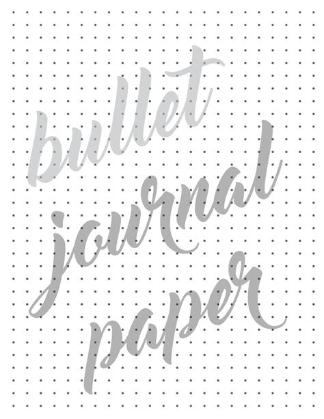 dotted grid paper printable bullet dot journal paper bujo style