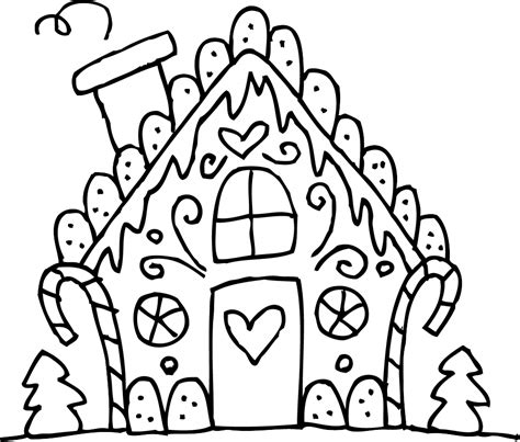 gingerbread house coloring pages ailsaadesson