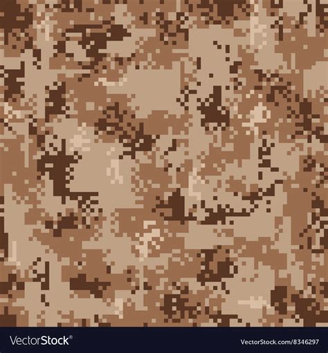 digital desert camouflage seamless pattern vector image