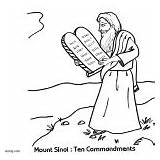 Commandments Ten Moses Coloring Pages Bible Tagged Posted sketch template