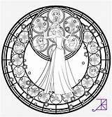Disney Coloring Pages Glass Stained Mandala Princess Jasmine Pngkit sketch template