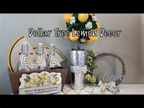 dollar tree lemon decor diys youtube