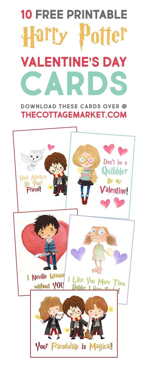 printable harry potter valentines day cards  waiting