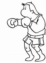 Clipart Coloring Boxing Rocky Boxer Balboa Pages Cliparts Cartoon Popular Clipground Library Coloringhome sketch template