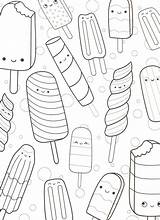 Coloring Pages Food Cute Kawaii Adults Super Adult Book Printable Sheets Kids Yummy Girls Colouring Color Fresh Stock Coloriage Print sketch template