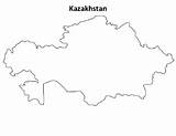 Kazakhstan sketch template