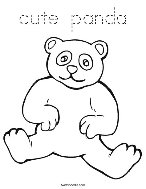 cute panda coloring page tracing twisty noodle
