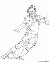 Coloring Soccer Pages Pirlo Andrea Coloriage Football Printable Imprimer Color Colorier Info sketch template