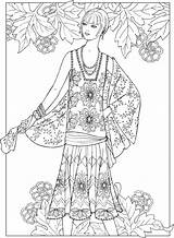 Coloring Pages Haven Creative Adult Jazz Dover Fashion Book Age Adults Publications Colouring Books Printable Sheets Doverpublications People Fashions Choose sketch template