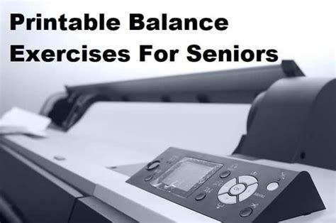 printable balance exercises  seniors  recommendations