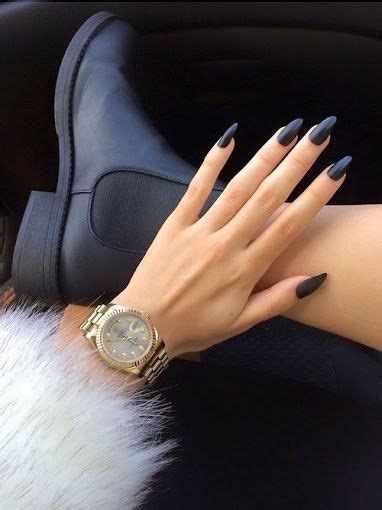 Matte Black Stiletto Nails Pictures Photos And Images