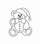 Coloring Bear Christmas Pages Coloringpages1001 sketch template