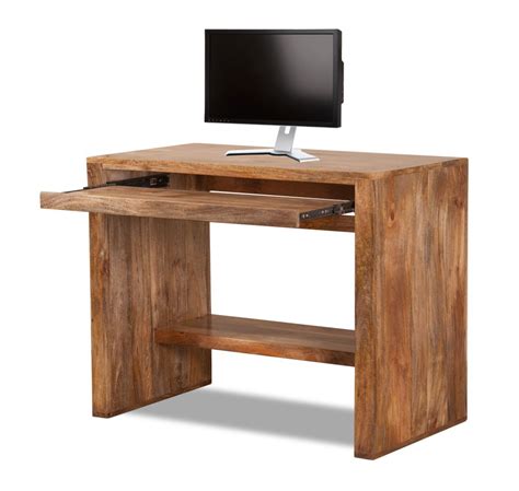 solid mango wood computer desk casa bella handcrafted