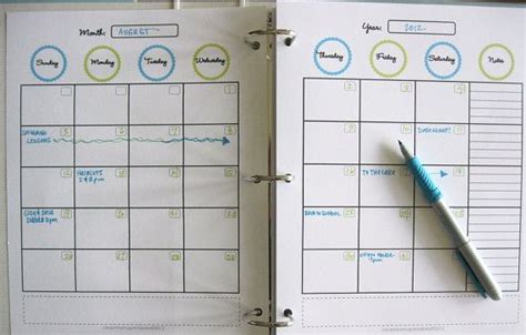 page monthly calendar  documents etsy planner pages monthly