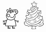 Pig Peppa Christmas Pages Coloring Getcolorings sketch template