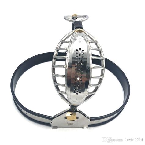 Newest Male Chastity Belt Padlock Restraint Device Male Chastity Cage