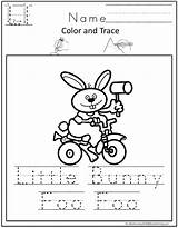 Foo Little Rabbit Book Unit Puppet Sticks Colored sketch template