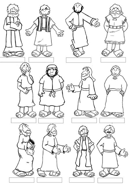 twelve disciples coloring sheets coloring home