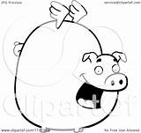 Flying Pig Coloring Fat Cartoon Wings Pages Pigs Little Drawing Clipart Thoman Cory Outlined Vector Eagle Silhouette Pencil Getdrawings Angel sketch template