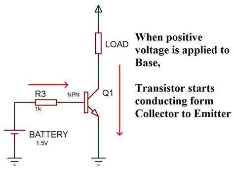 transistor switching circuit examples   transistor acts   switch