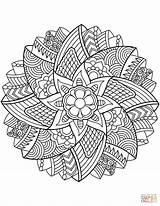 Blumen Mandalas Ausmalbild Tegninger Blomster R8 Supercoloring sketch template