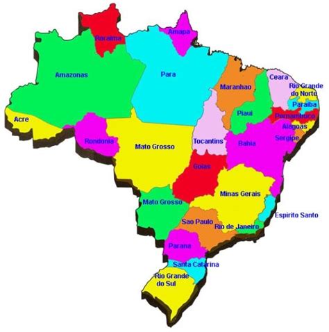 map of brazil states map of brazilian states brazil map brazilian states states and capitals