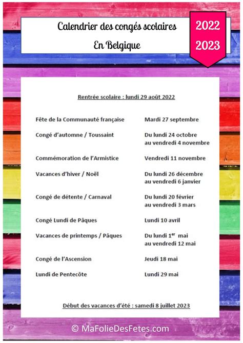 calendrier conges scolaires en belgique   image inbox screenshot