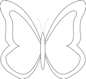 butterfly outline clip art  clkercom vector clip art
