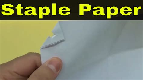 staple paper   stapler easy tutorial youtube