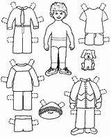 Paper Doll Coloring Dolls Printable Pages Clothes Template Clothing Boys Print Boy Own Wardrobe Sheets Paperdolls Colouring Play Neck Mens sketch template