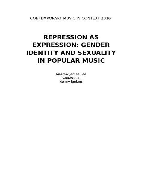 repression as expression gender identity and sexuality in popular