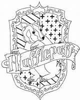 Crest Hogwarts Coloring Template Sketch sketch template