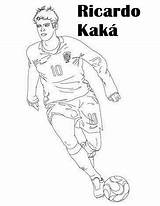 Coloring Pages Soccer Kaka Player Choose Board Football sketch template