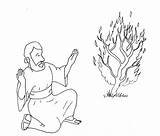 Ardent Moses Buisson Burning Biblekids sketch template