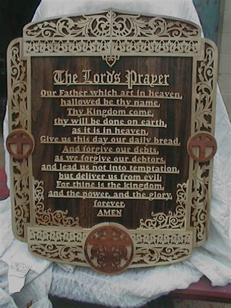 wddsr fine woodworks the lord s prayer plaque