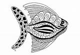 Fish Zentangle Coloring Animals Pages Step Pisces Adult Olivier Kids Zentangles Style Colouring Nature Justcolor Simple Big Print Animal Zen sketch template