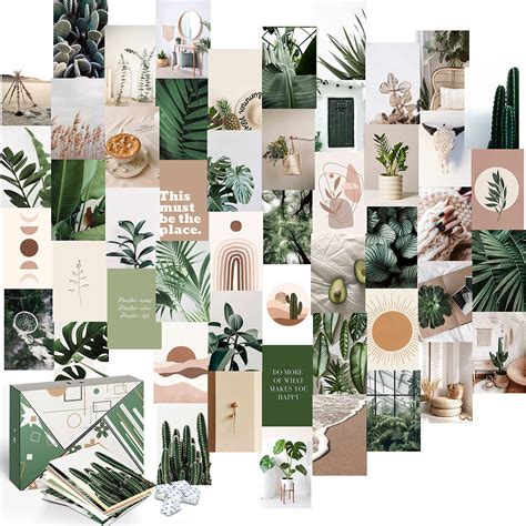 buy koll decor green picture collage kit  wall aesthetic  set