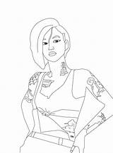 Cyberpunk Alvarez Judy 2077 Coloring Printable sketch template