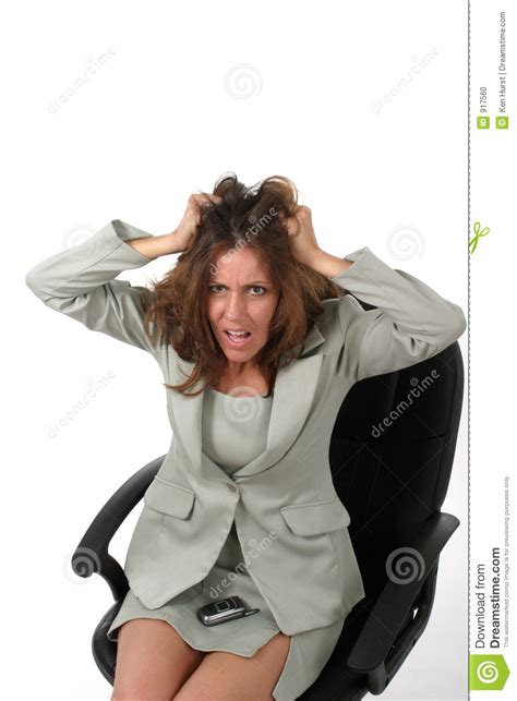 Frustrated Business Woman Pulling Her Hair Out 1 Stock