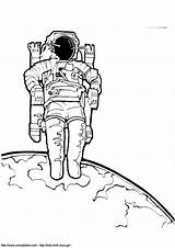 Coloring Astronaut Pages Printable Large sketch template