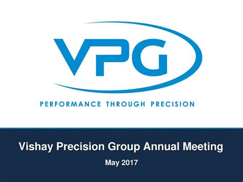 vishay precision group vpg investor  slideshow nysevpg seeking alpha