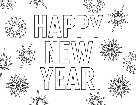happy  year coloring pages  printable paper trail design
